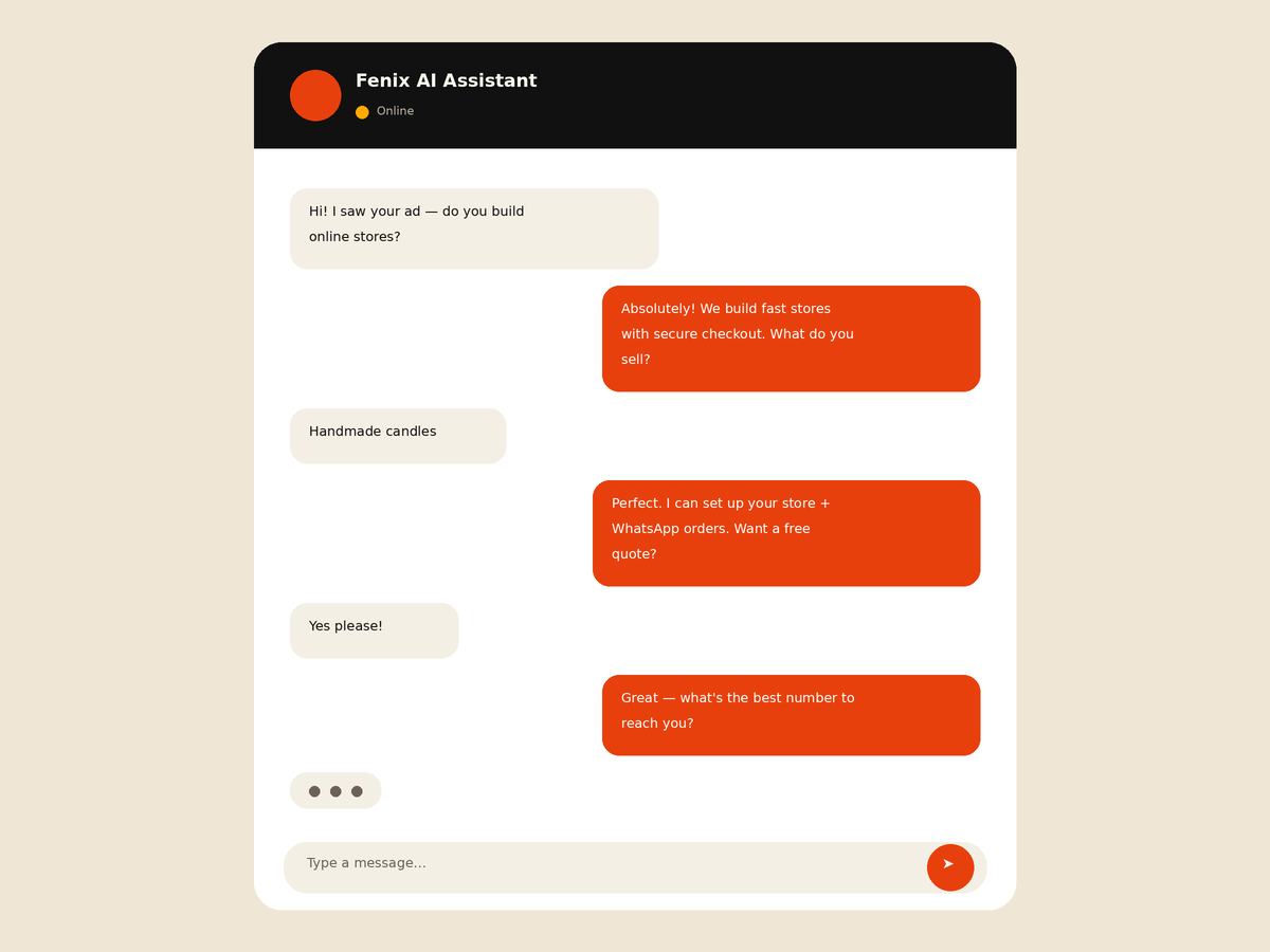 AI chatbot conversation assistant mockup